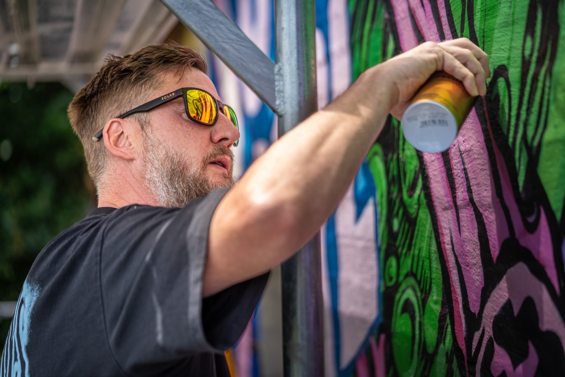 Entstehungsprozess und Sprayarbeiten